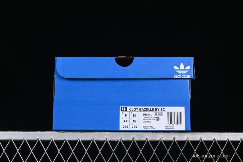 Adidas Clot x Originals Gazelle Indoor Retro Casual Slip-Resistant Wear-Resistant Low-Top Sneakers - IH3641