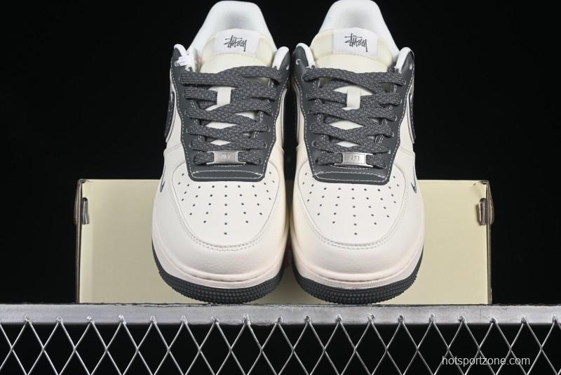 Nike Air Force 1 '07 Low Stussy Collaboration Granite Grey Low-Top Casual Sneakers - XZ6188-226