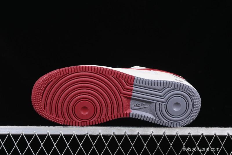 Nike Air Force 1 '07 Low The North Face Collaboration Beige Red Casual Sneakers - DM6688-047