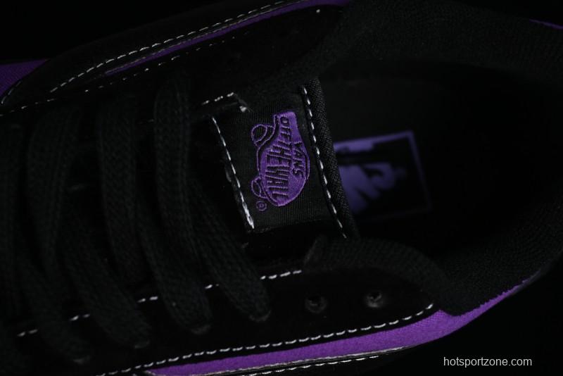 Vans Classics Knu Skool Black Purple Slip-On Shoes - VN0009QCSWE