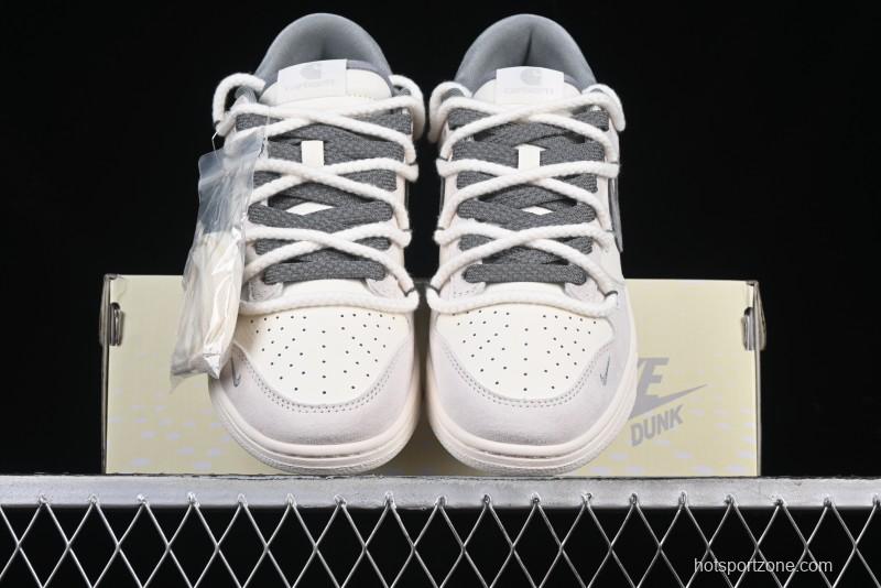 Nike SB Dunk Low Carhartt x Supreme Collaboration Anniversary Edition Customized Low-Top Casual Skate Shoes - YX5066-239