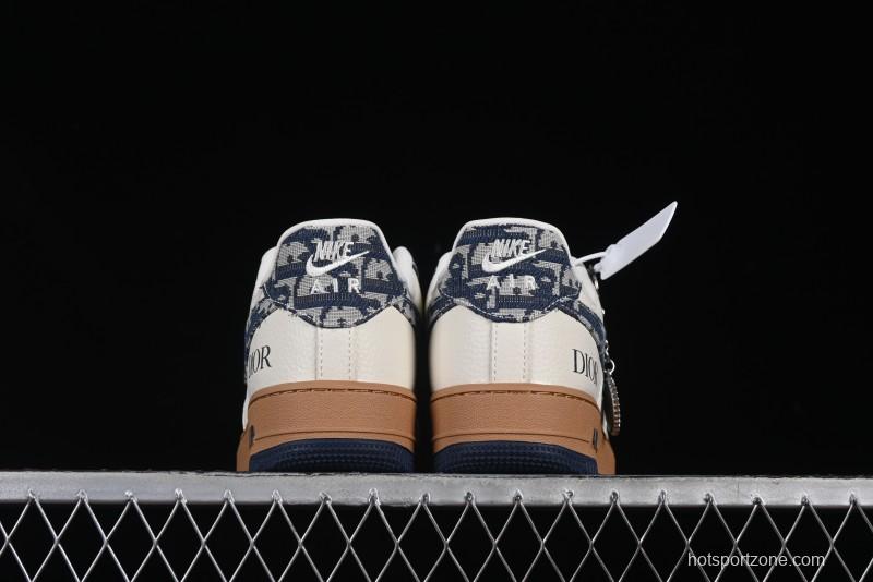 Nike Air Force 1 '07 Low Dior Collaboration Grey Knit Casual Sneakers - KK1988-052