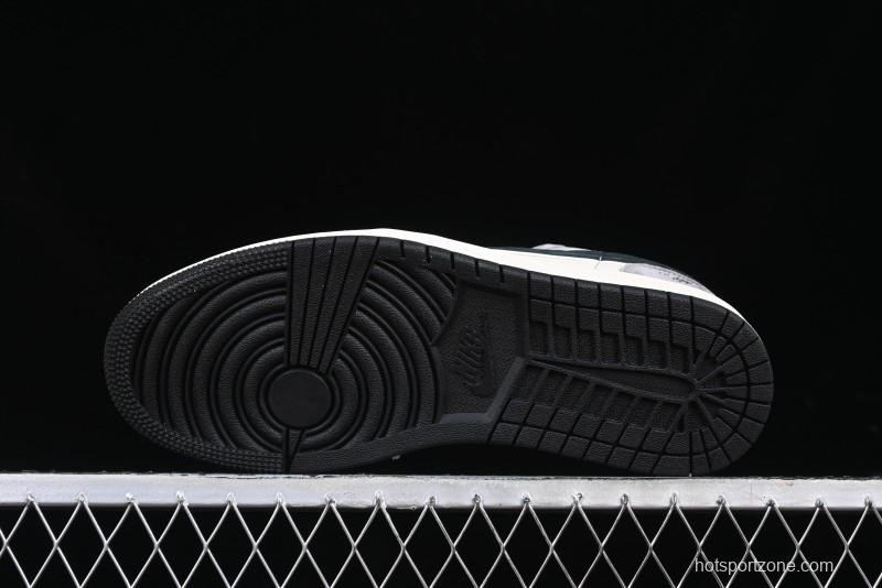 Nike Air Jordan 1 Low AJ1 The North Face Collaboration - Grey Black Toe Retro Basketball Shoes - XX3318-512