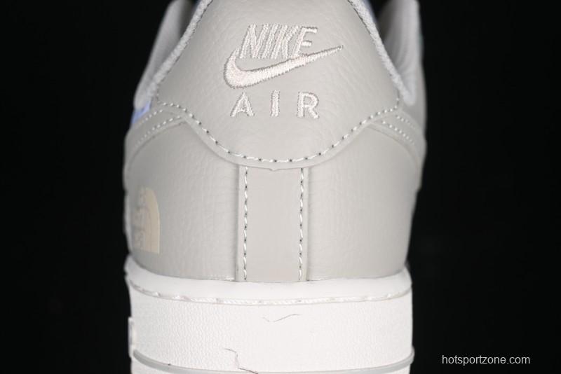 Nike Air Force 1 '07 Low The North Face Collaboration Light Blue Gum Sole Low-Top Casual Sneakers - DM6688-022