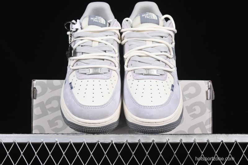 Nike Air Force 1 '07 Low The North Face Collaboration Silver Swoosh Drawstring Casual Sneakers - DM6688-016