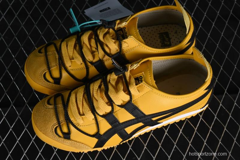 Onitsuka Tiger Mexico 66 Low-Top Leather Sneakers with Lace-Up Design - DL408-0490