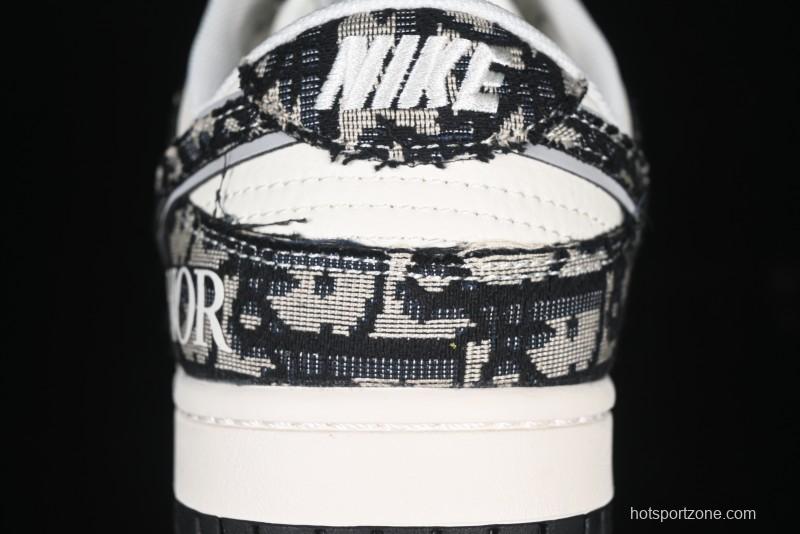 Nike SB Dunk Low Dior Collaboration Anniversary Customized Low-Top Casual Skate Shoes - YX5066-248