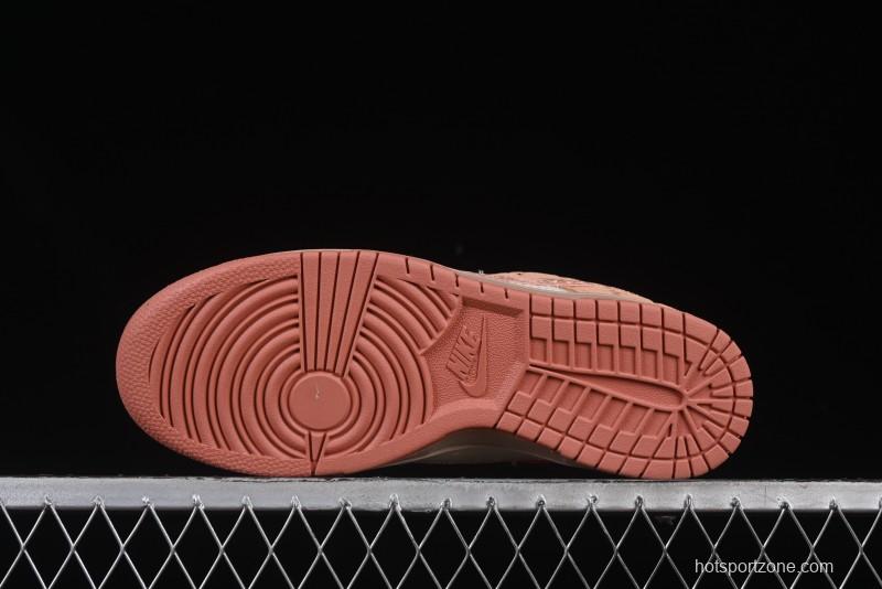 Nike Clot x Dunk Low SB 'What The' Casual Sneakers with Silk, Terracotta, and Holographic Elements - FN0316-999