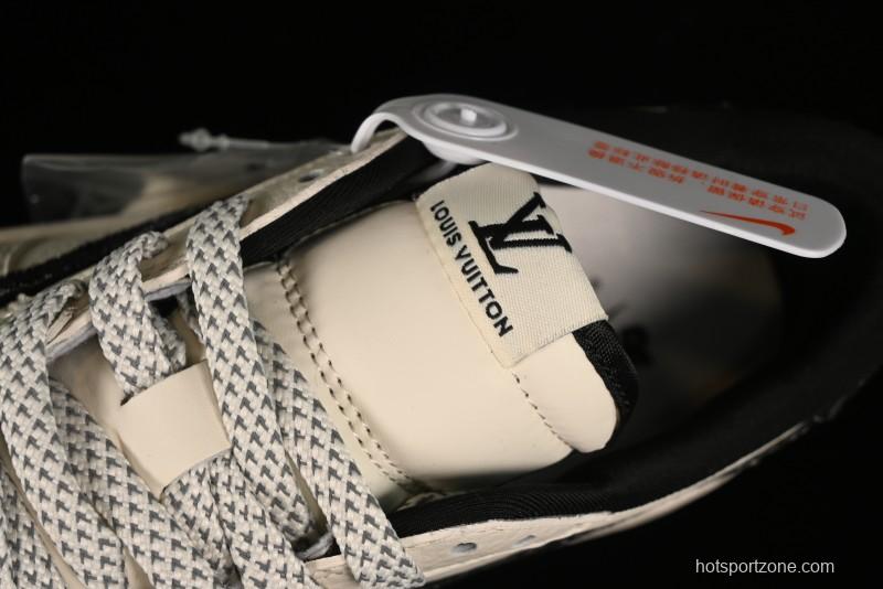 Nike Air Jordan 1 Low OG SP Travis Scott x Fragment Design Black Denim Print Casual Sneakers - SJ2068-005