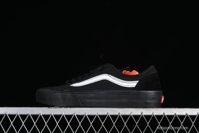 Vans Style 36 SF All Black Skate Shoes with Killer Whale Half-Toe Cap Design - VN0A3MVLB8C