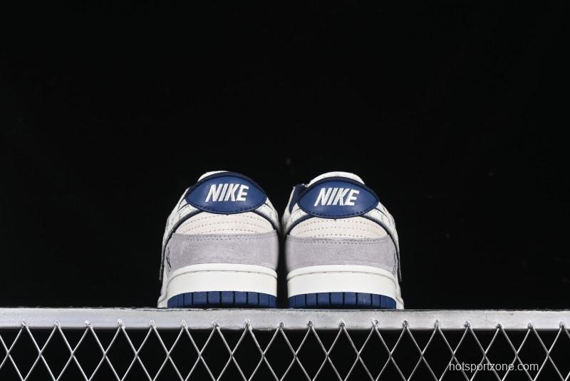 Nike SB Dunk Low MLB Collaboration Embroidered Blue Logo Anniversary Custom Low-Top Casual Skate Shoes - DJ2024-092