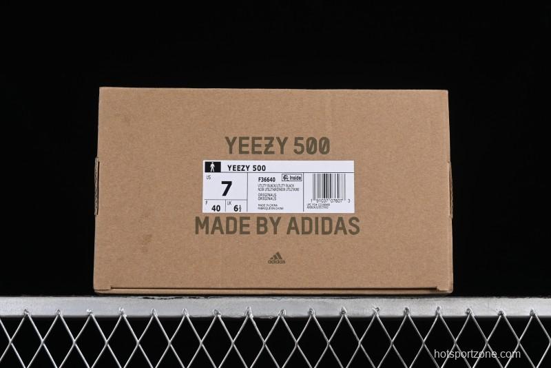 Adidas Yeezy 500 Black Casual Running Shoes - F36640