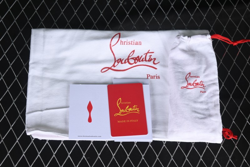 Christian Louboutin Funnyto Flat Comfortable Fashion Low-Top Sneakers in White Yellow Red - X.D4