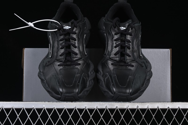 Balenciaga Monday Leather Round Toe Lace-Up Low-Top Casual Shoes - WDTSC1000