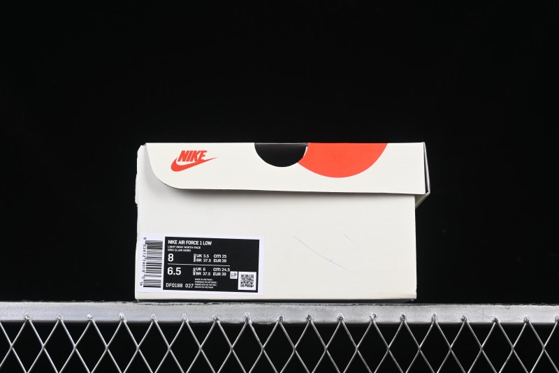Nike Air Force 1'07 Low The North Face Collaboration Pig Grey Snake Print Low-Top Casual Sneakers - DF0188-027