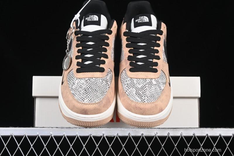Nike Air Force 1'07 Low The North Face Collaboration - Mesh Brown Low-Top Casual Sneakers - KK1988-031