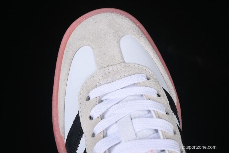 Adidas Samba Classic – White/Black with Pink Translucent Sole