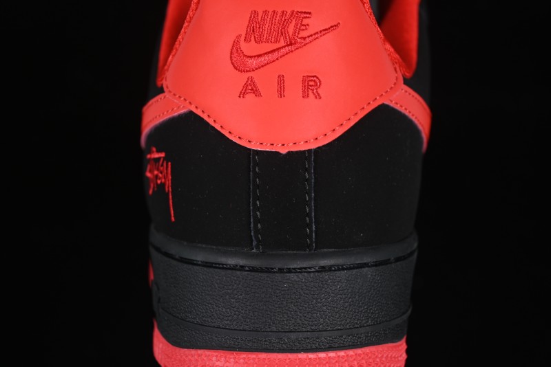 Nike Air Force 1'07 Low Stussy Collaboration Passion Orange Low-Top Casual Sneakers - DF0188-044