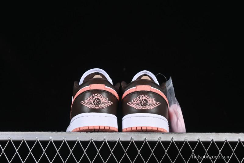 Nike Air Jordan 1 Low AJ1 Mocha Pink Casual Lifestyle Sneakers - DC0774-182