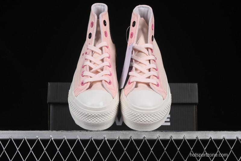 Converse Chuck 70 High Top Platform Sneakers in Pink Color Block Design - A14825C