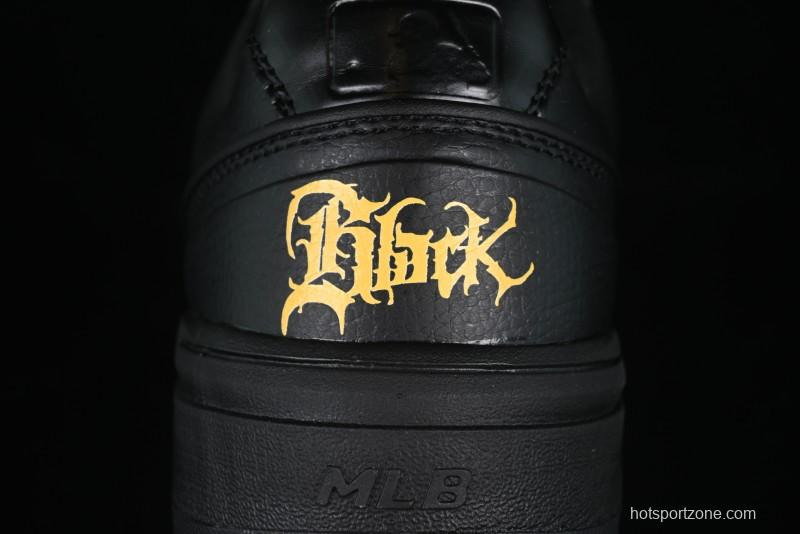 NY Yankees Black & Yellow Sneakers - Bold Logo Streetwear Shoes