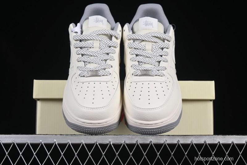 Nike Air Force 1 Low x Stussy "Light Bone and Grey" – Premium Collaboration Sneakers