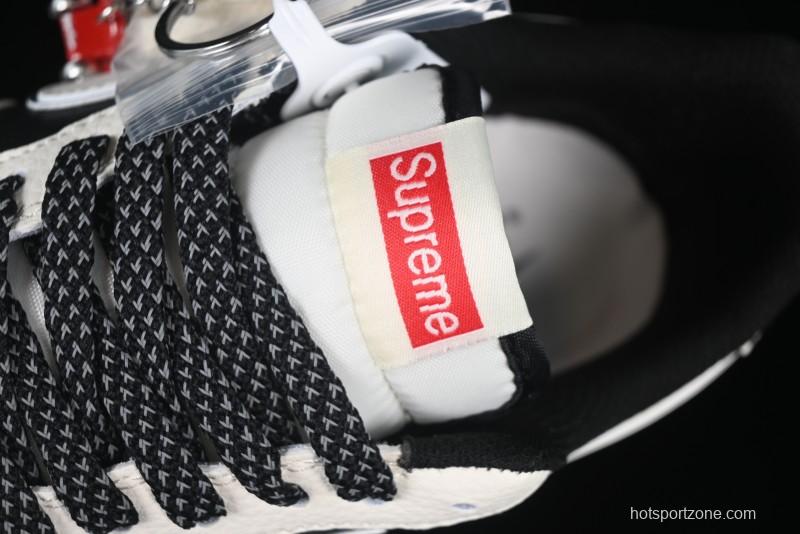 Nike Air Force 1 '07 Low Supreme Collaboration Beige Black Spliced Casual Sneakers with Strap - HH7518-056