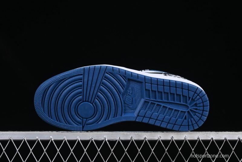 Nike Air Jordan 1 Low True Blue Retro Basketball Shoes - DM1199-140