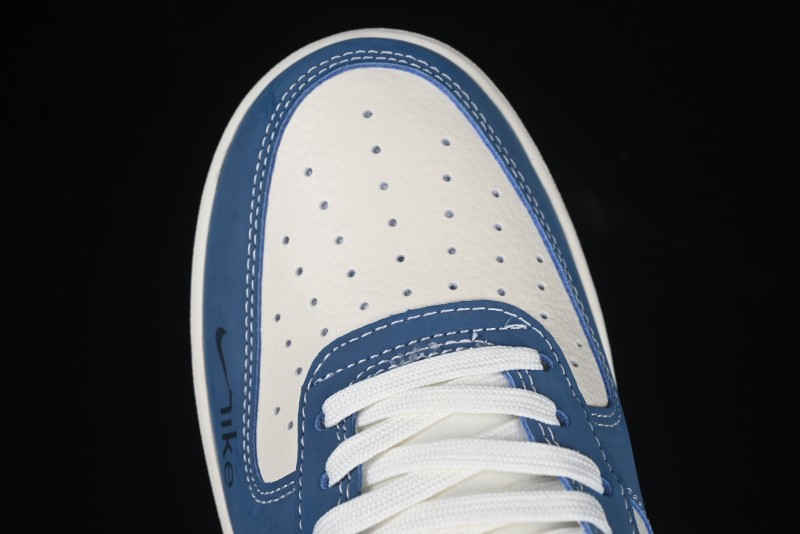 Nike Air Force 1 '07 Low Collaboration White Blue Ghost Face Casual Sneakers with Strap - KK1988-068