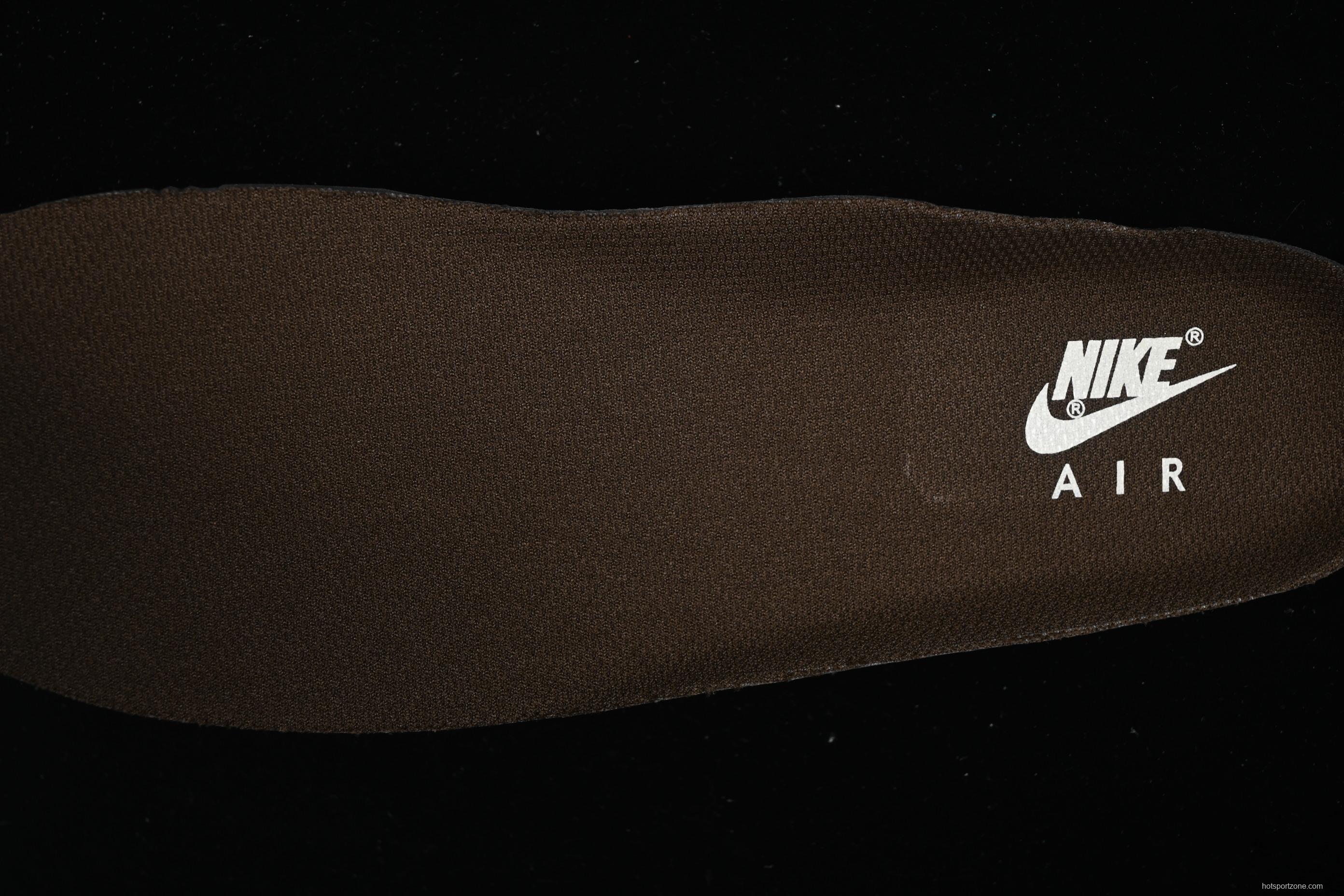 Nike Air Force 1 '07 Low Stussy Collaboration Red Tail Chocolate Low-Top Casual Sneakers - KK1988-057