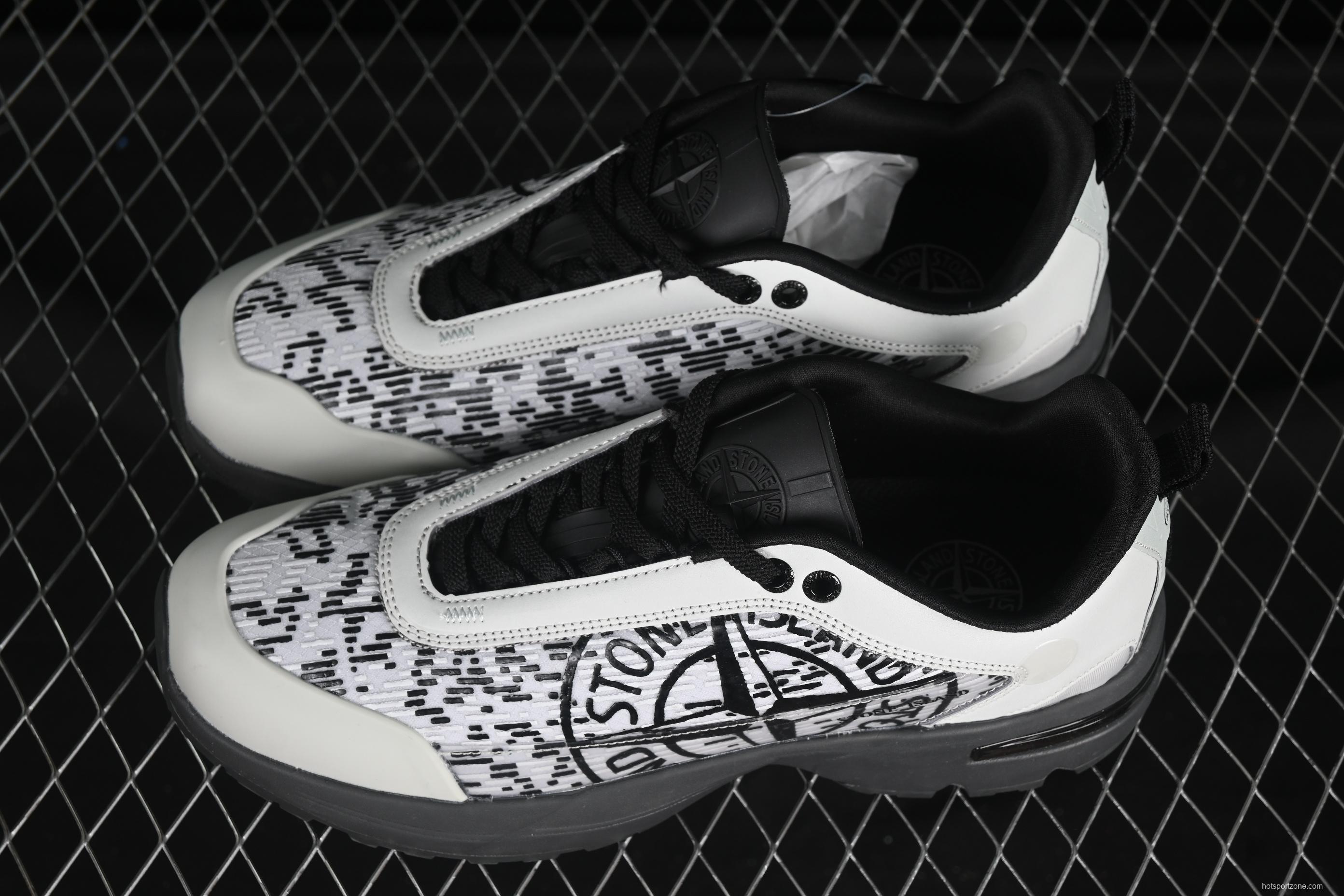 Stone Island Grime Panelled Low-Top Lifestyle Sneakers in Dark Brown - MO78FWS0303