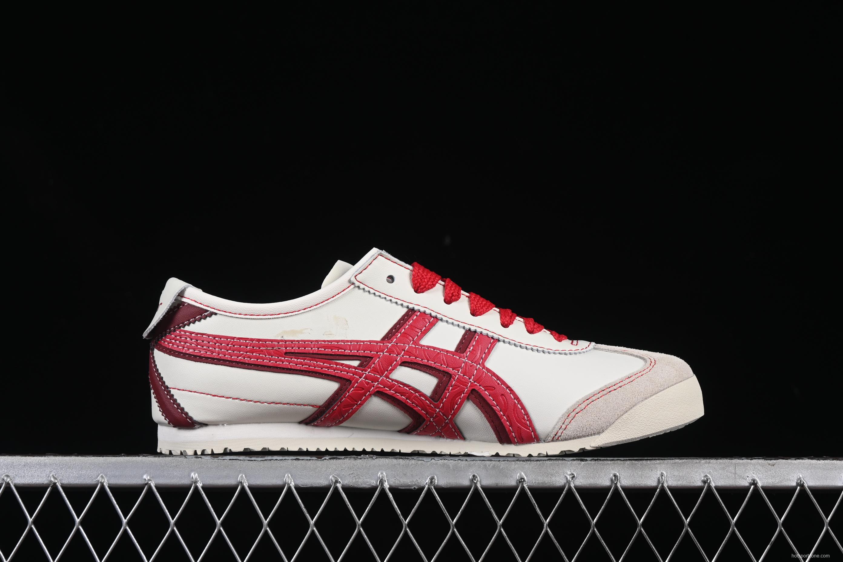 Onitsuka Tiger Mexico 66 Low-Top Leather Sneakers for Casual Running - 1183C391-100
