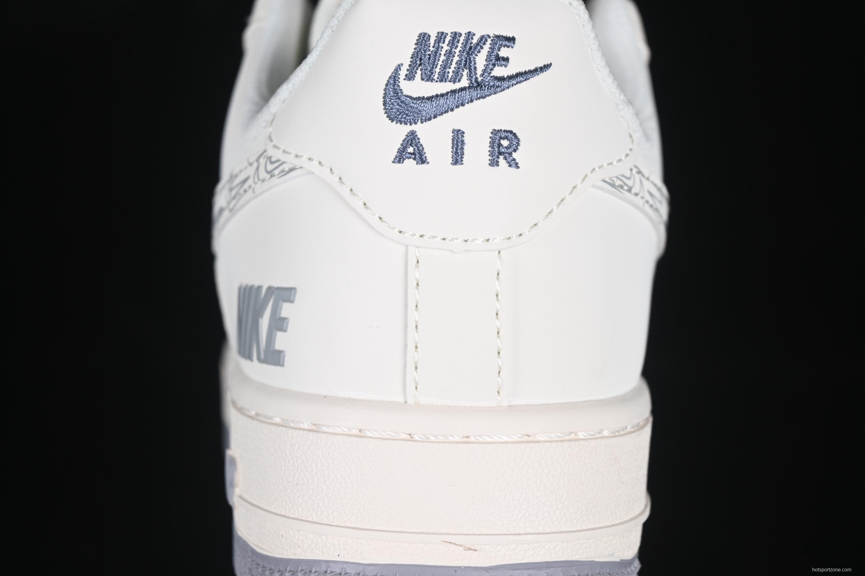 Nike Air Force 1 '07 Low Casual Sneakers in Light Grey with Mini Swoosh - HH7518-048