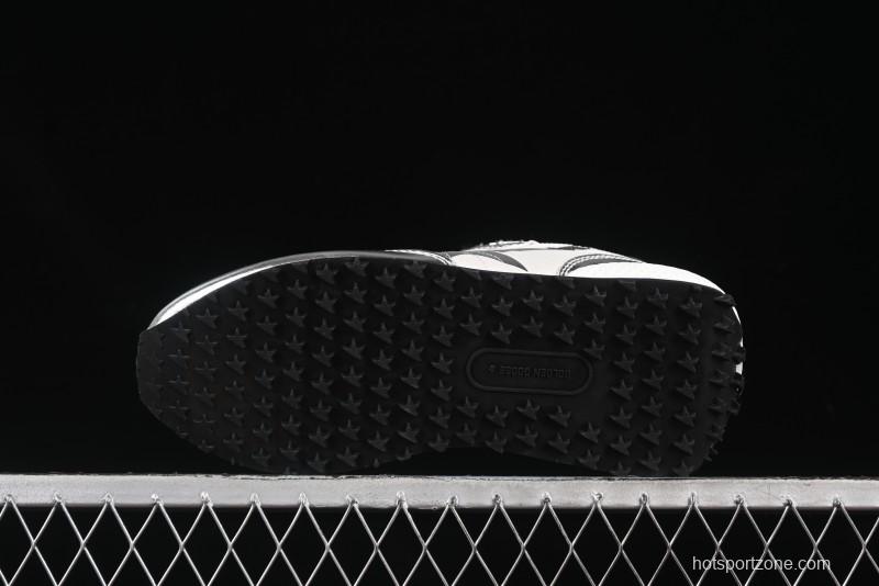 Golden Goose Marathon Comfortable Low-Top Lifestyle Sneakers in White Black Silver - H8D4