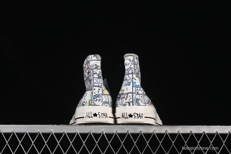 Converse Chiikawa x Converse All Star CM Hi Usagi Emoji Collaboration High Top Casual Sneakers - 1SE426