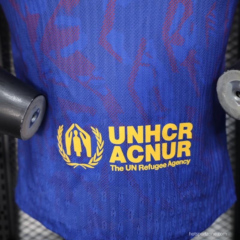 Player Version 25/26 Barcelona Blue with Red Pattern Jersey