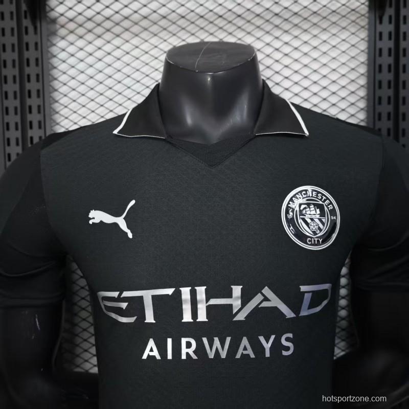 Player Version 25/26 Manchester City Black Away Jersey