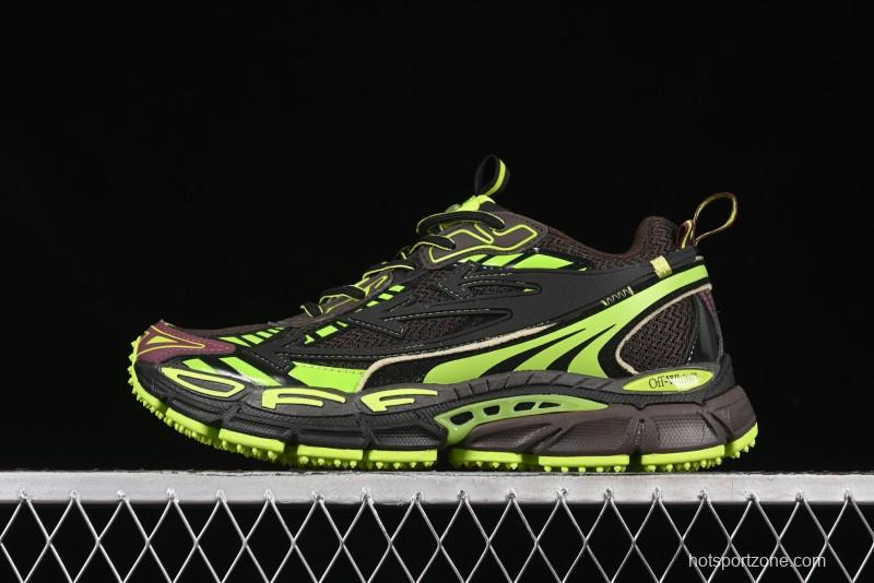 Off-White Be Right Low-Top Lifestyle Sneakers in Black Green - X.E5