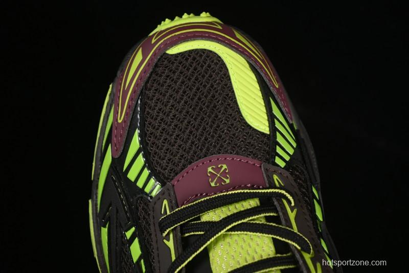 Off-White Be Right Low-Top Lifestyle Sneakers in Black Green - X.E5