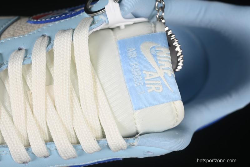 Nike Air Force 1'07 Low Doraemon Casual Sneakers with Full-Length Air Cushion - DF0188-059