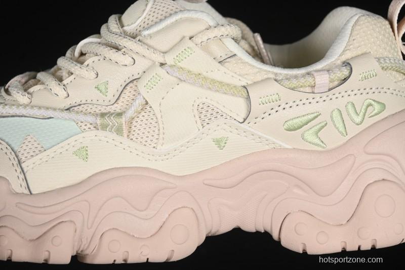Fila Heritage Fluid Cat Paw 5.0 Vintage Dad Shoes with Lace-Up Design - F12W432101FAP