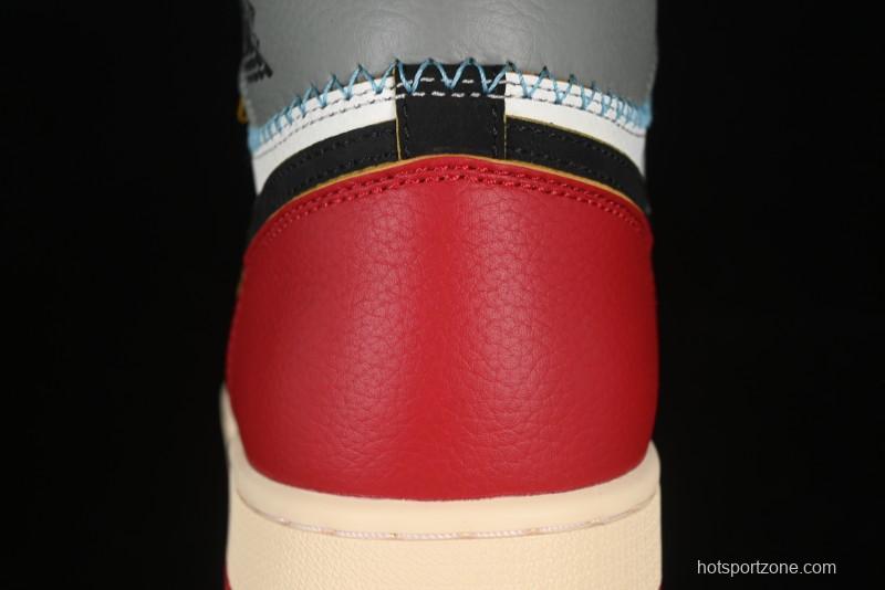 Nike Union x Air Jordan 1 Retro High Basketball Shoes Shadow Chicago - HV8563-600