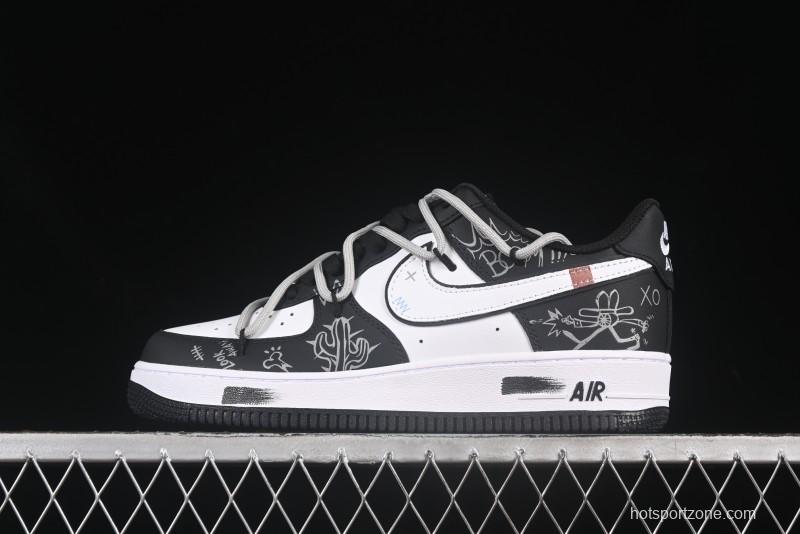 Nike Air Force 1'07 Low Denim Casual Sneakers with Full-Length Air Cushion - ZH0316-071