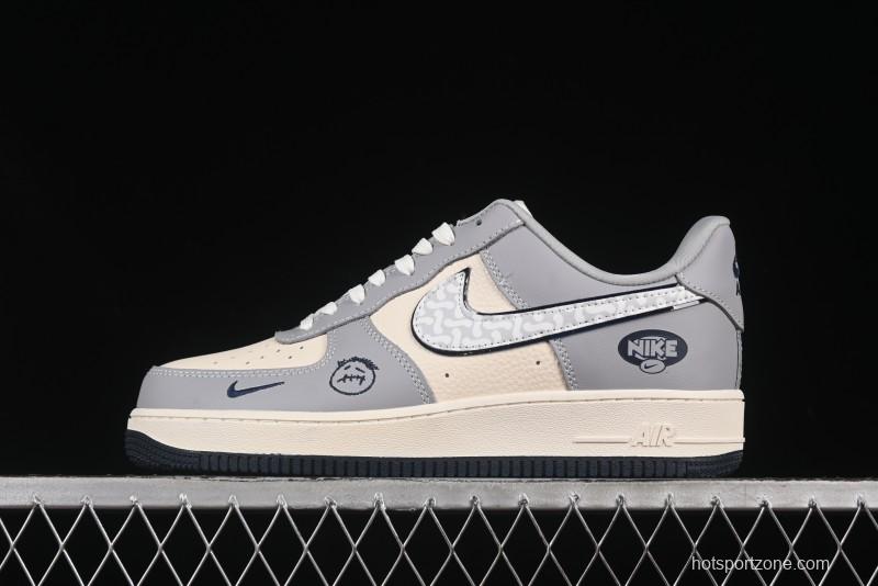 Nike Air Force 1 '07 Low Kaws Collaboration Beige Grey Casual Sneakers - KK1988-077