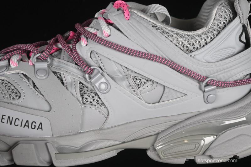 Balenciaga Track Sneaker Tess s.Gomma Res BI ALV/TIS EFF NUBUK/TIS E Waterproof Running Shoes - WTRHK1013