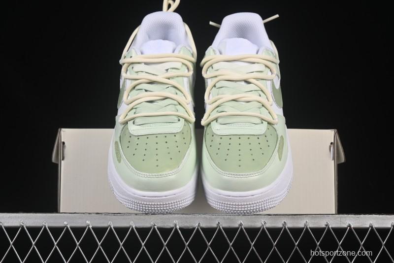 Nike Air Force 1'07 Low "Green Love" 520 Limited Edition Casual Sneakers with Small Green Heart Design - DH2920-111