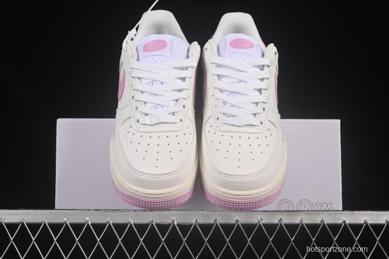 Nike Air Force 1'07 Low Custom Casual Sneakers with Full-Length Air Cushion - DD8959-100