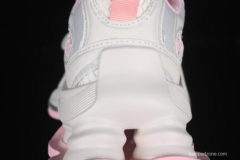 GG-CC Starry Sky Particle Silver White Lace-up Hollow Out Chunky Sneakers with 5cm Height Boost - G25U9778