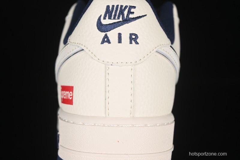 Nike Air Force 1 '07 Low Supreme Collaboration Light Blue Edge Casual Sneakers - HH7518-057