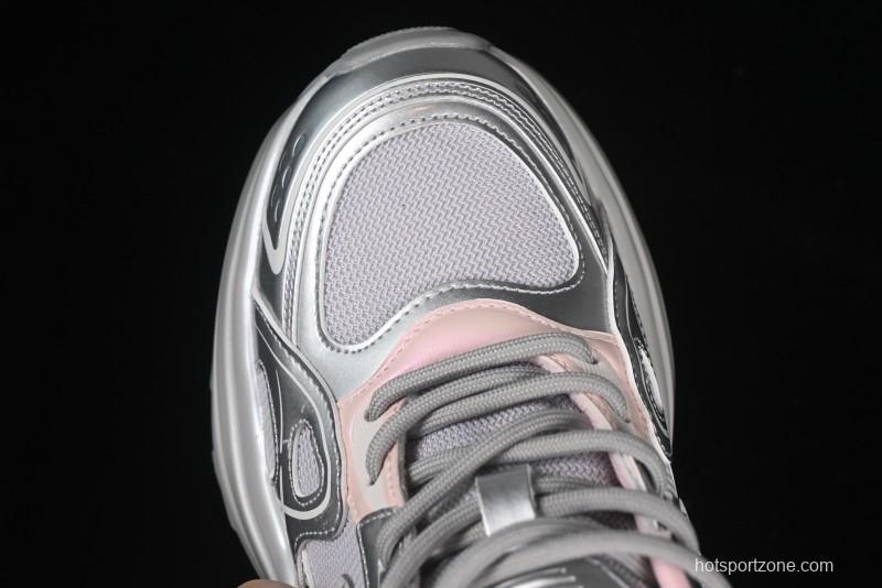 GG-CC 25ss New Platform Chunky Sneakers with 7CM Height Increase and Irregular Design - 668-2 Silver